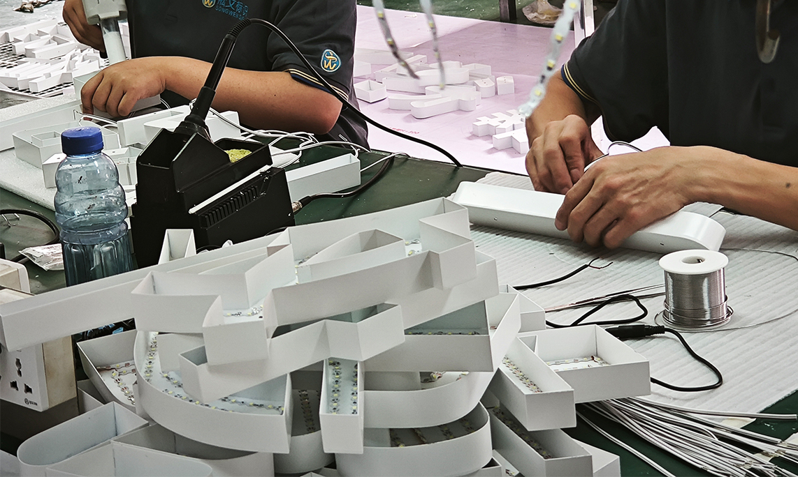 Glowing  Signage production